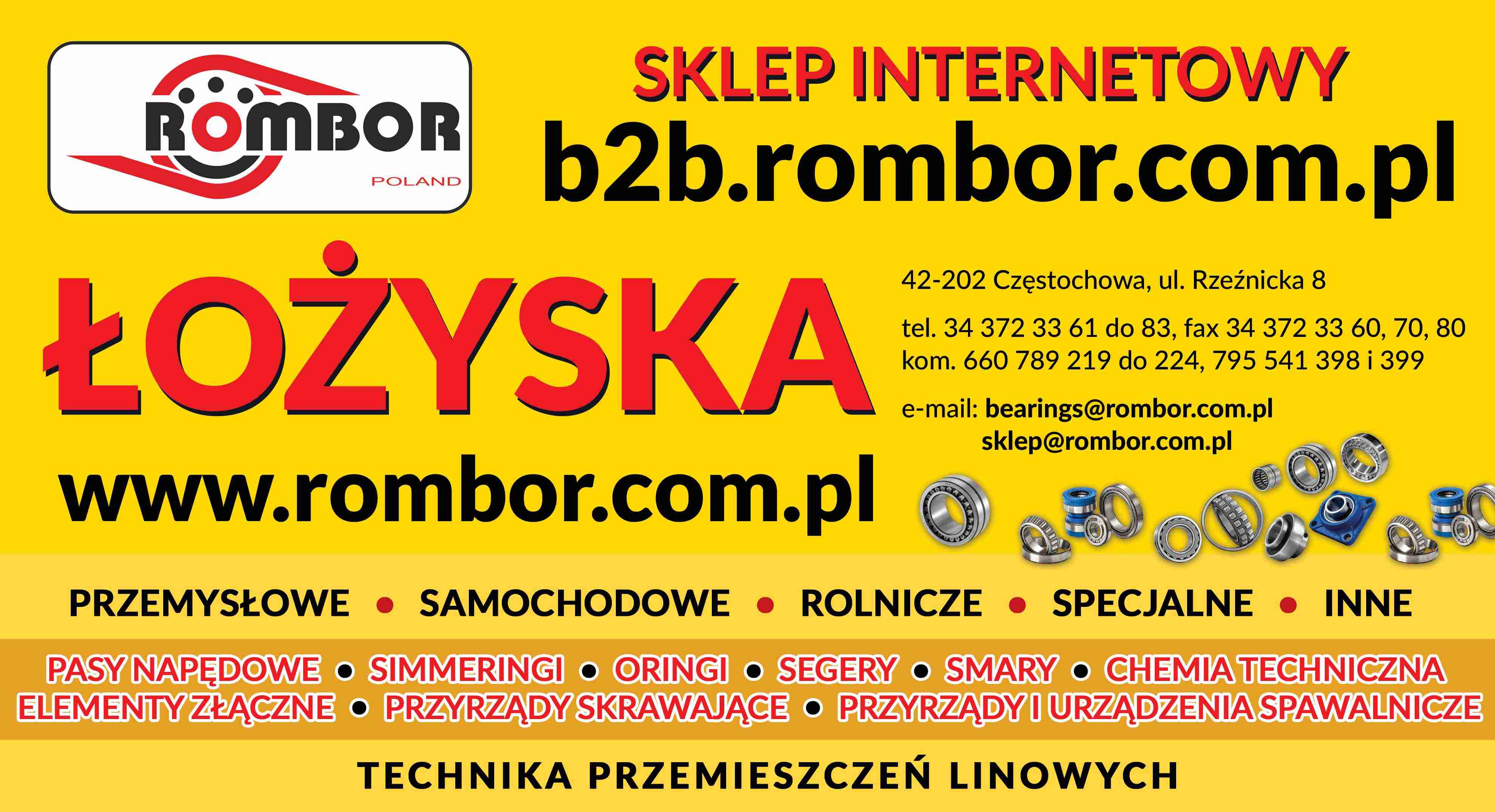 Rombor Sp. z o.o. - pasy napędowe CZĘSTOCHOWA pasy napędowe CZĘSTOCHOWA